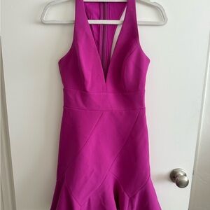 BCBGMaxAzria Fuchsia Backless Dress
